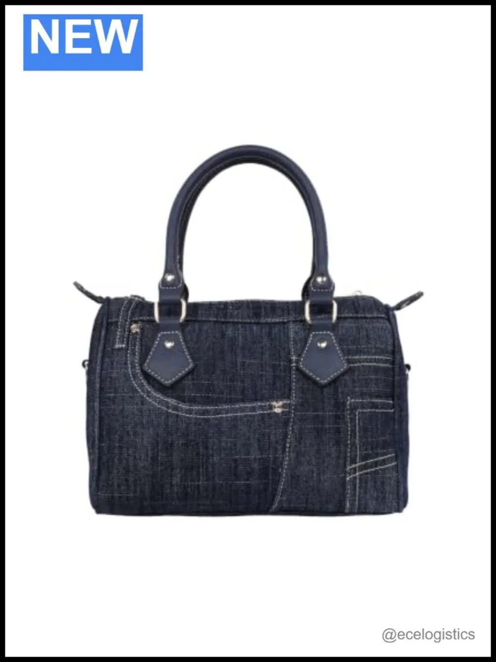 True Religion Denim Heritage Satchel with Crossbody Strap